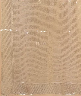 Cream Georgette Silk Embroidery Saree T4919104