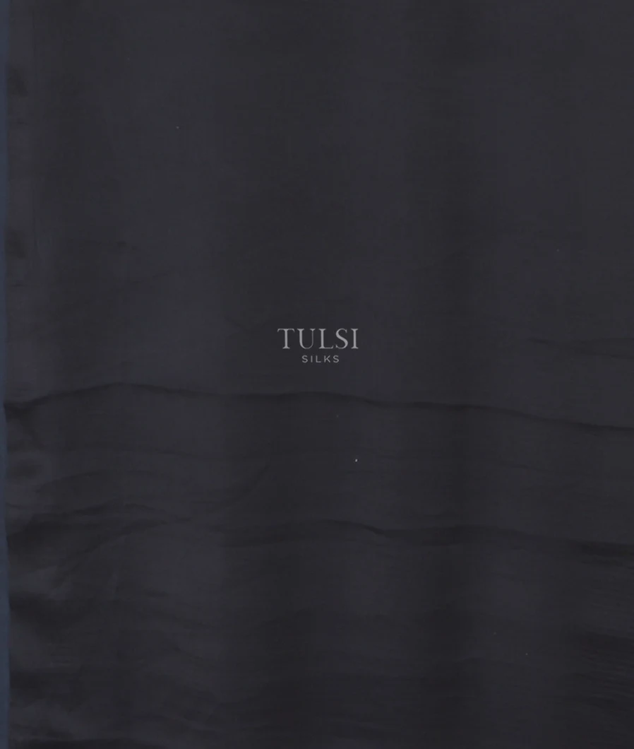 Midnight Blue Georgette Silk Embroidery Saree T4471113