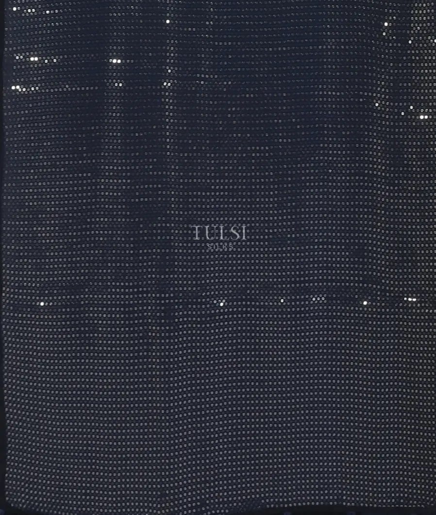 Midnight Blue Georgette Silk Embroidery Saree T4471114