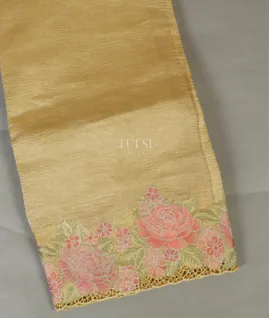 Yellow Kora Tissue Organza Cutwork Saree T5069251