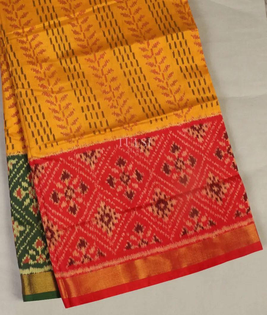 Yellow Patola Silk Saree T511150-image