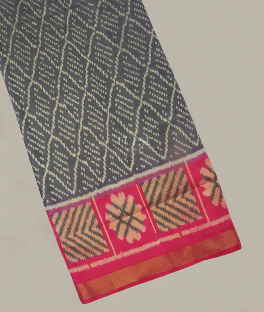 Grey Patola Silk Saree T511134-image
