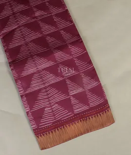 Purple Printed Cotton Saree T5122951