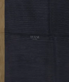 Midnight Blue Printed Cotton Saree T5122763