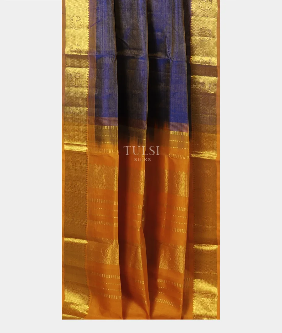 Blue Silk Cotton Saree T5078962