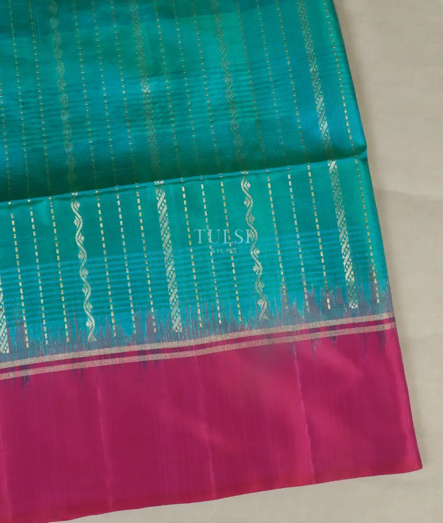 Bluish Green Soft Silk Saree T462866-image