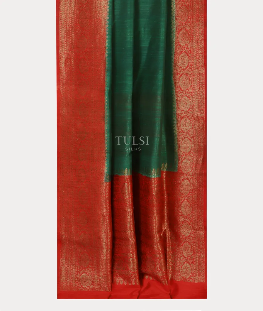 Green Banaras Tussar Saree T5070042