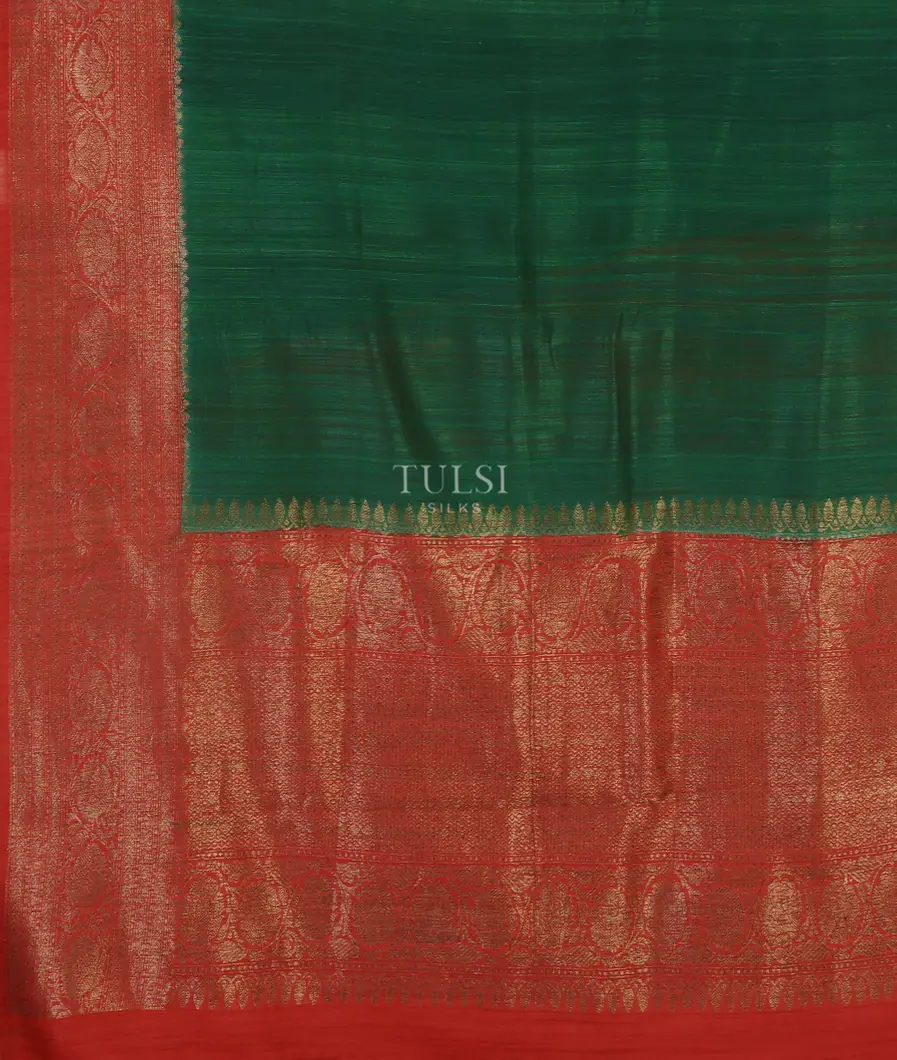 Green Banaras Tussar Saree T5070044
