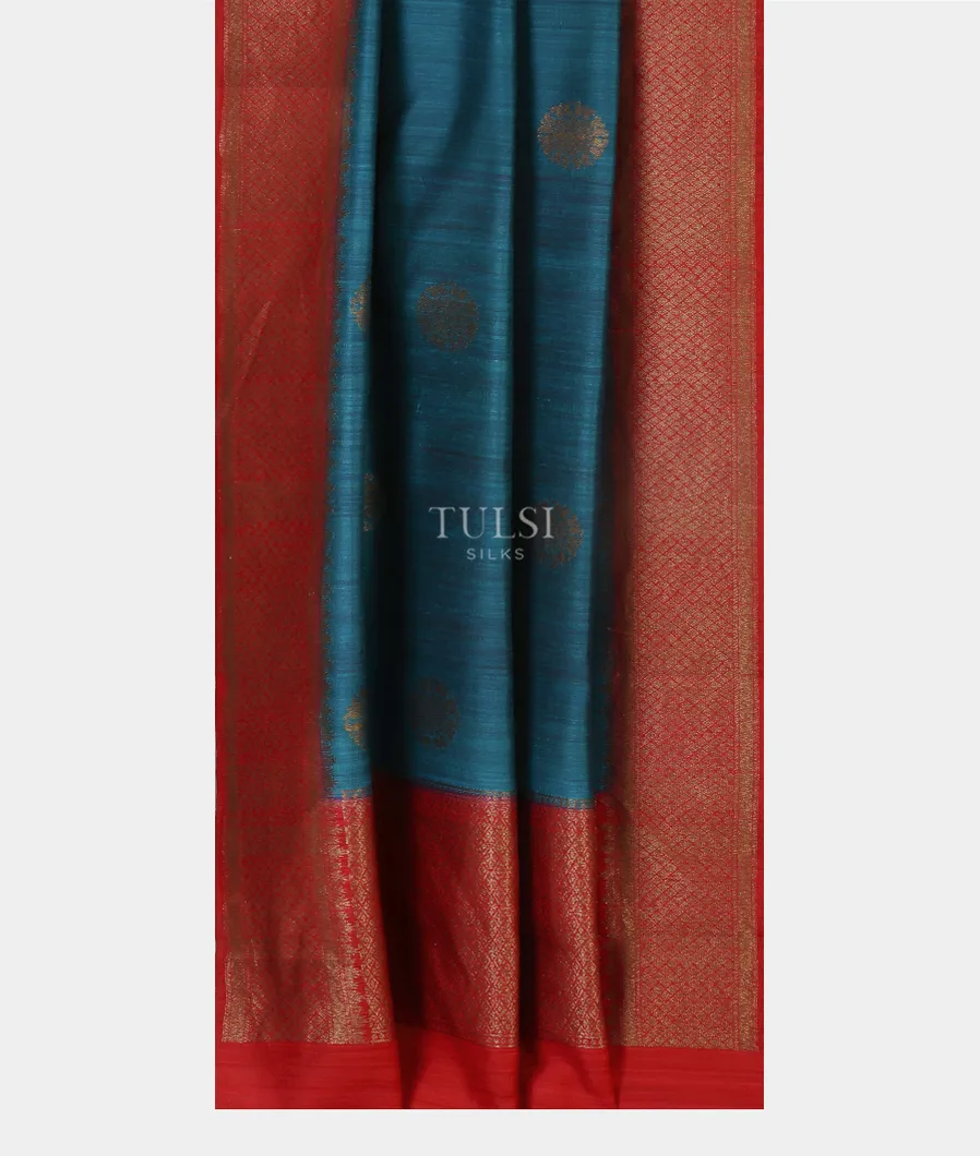 Blue Banaras Tussar Saree T4465802