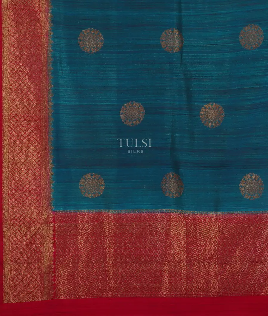Blue Banaras Tussar Saree T4465804