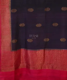 Blue Banaras Tussar Saree T4636314