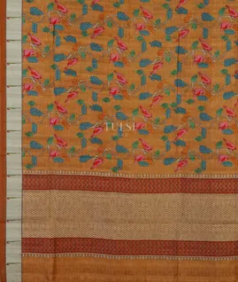 Brown Art Silk Saree T4682794