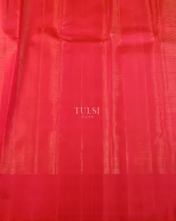 Orangish Pink Kanjivaram Silk Saree T5004283