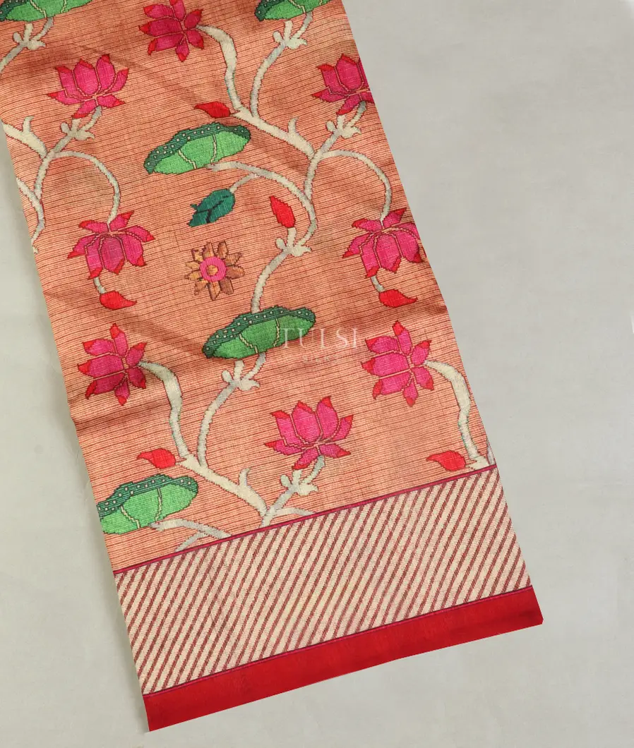 Rust Art Silk Saree T468256-image