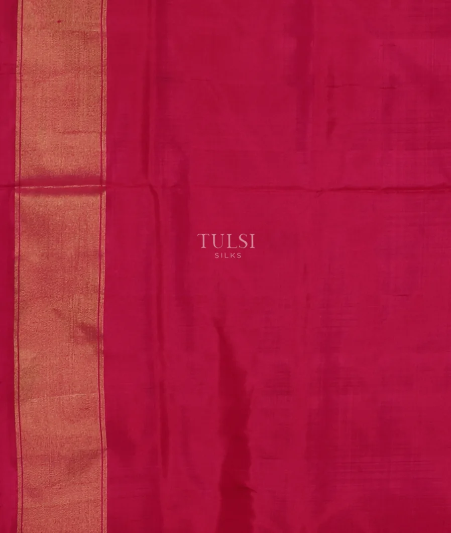 Yellowish Green Ikat Silk Saree T4193373