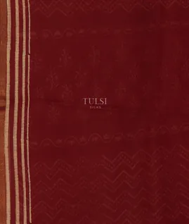 Maroon Kota Cotton Saree T5122643