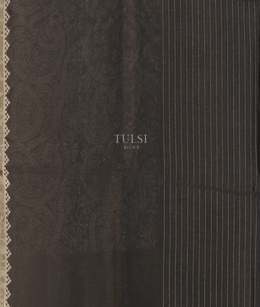 Grey Soft Printed Cotton Saree T5122063