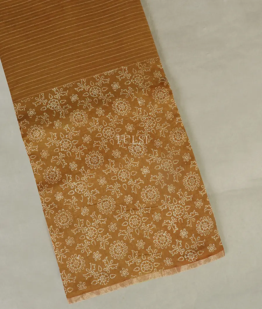 Yellow Soft Printed Cotton Saree T512208-image