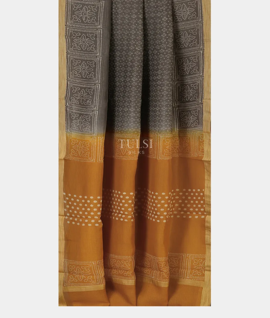 Grey Kota Cotton Saree T5122782