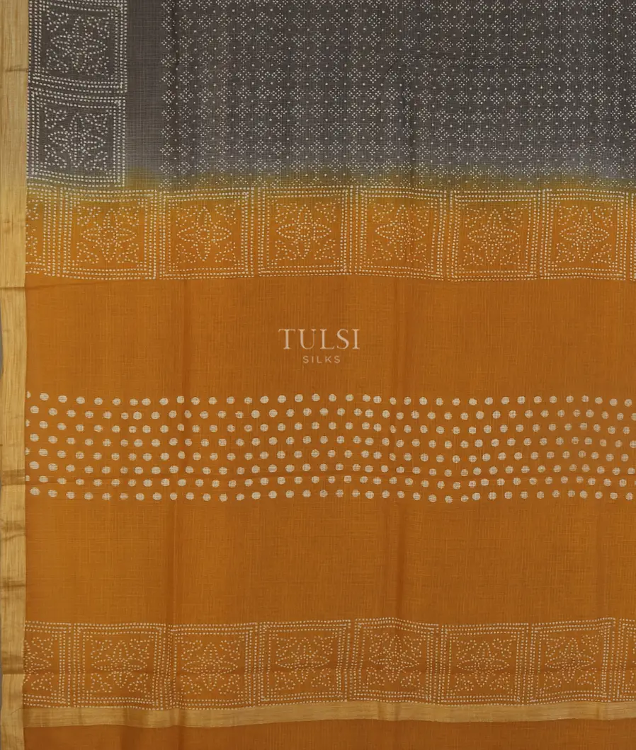 Grey Kota Cotton Saree T5122784