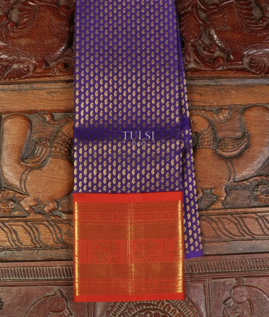 Purple Kanjivaram Silk Kids Pavadai T482865-image