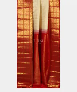 Cream Kanjivaram Silk Saree T5114012