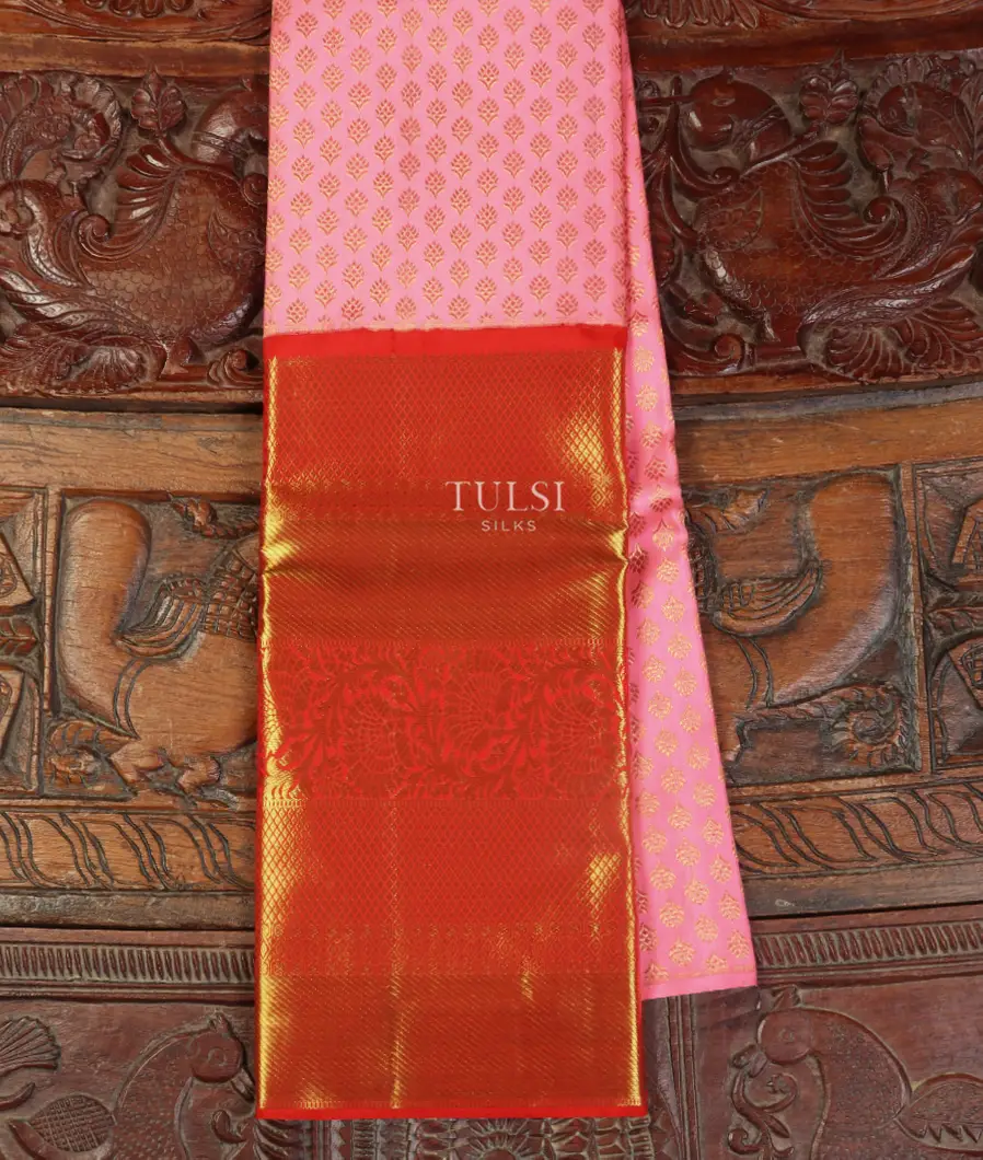 Pink Kanjivaram Silk Pavadai T286301-image