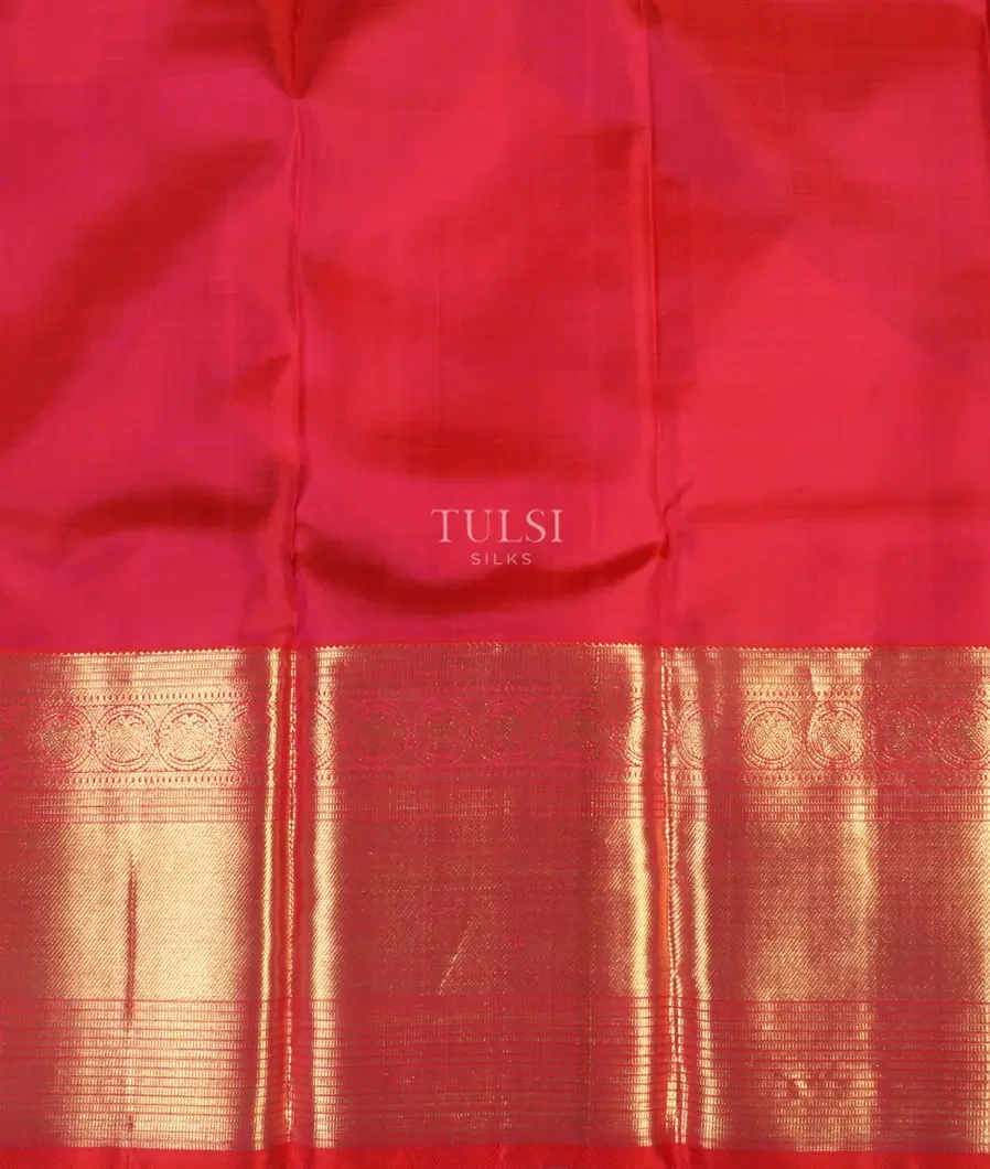 Green Handwoven Kanjivaram Silk Pavadai T3789422