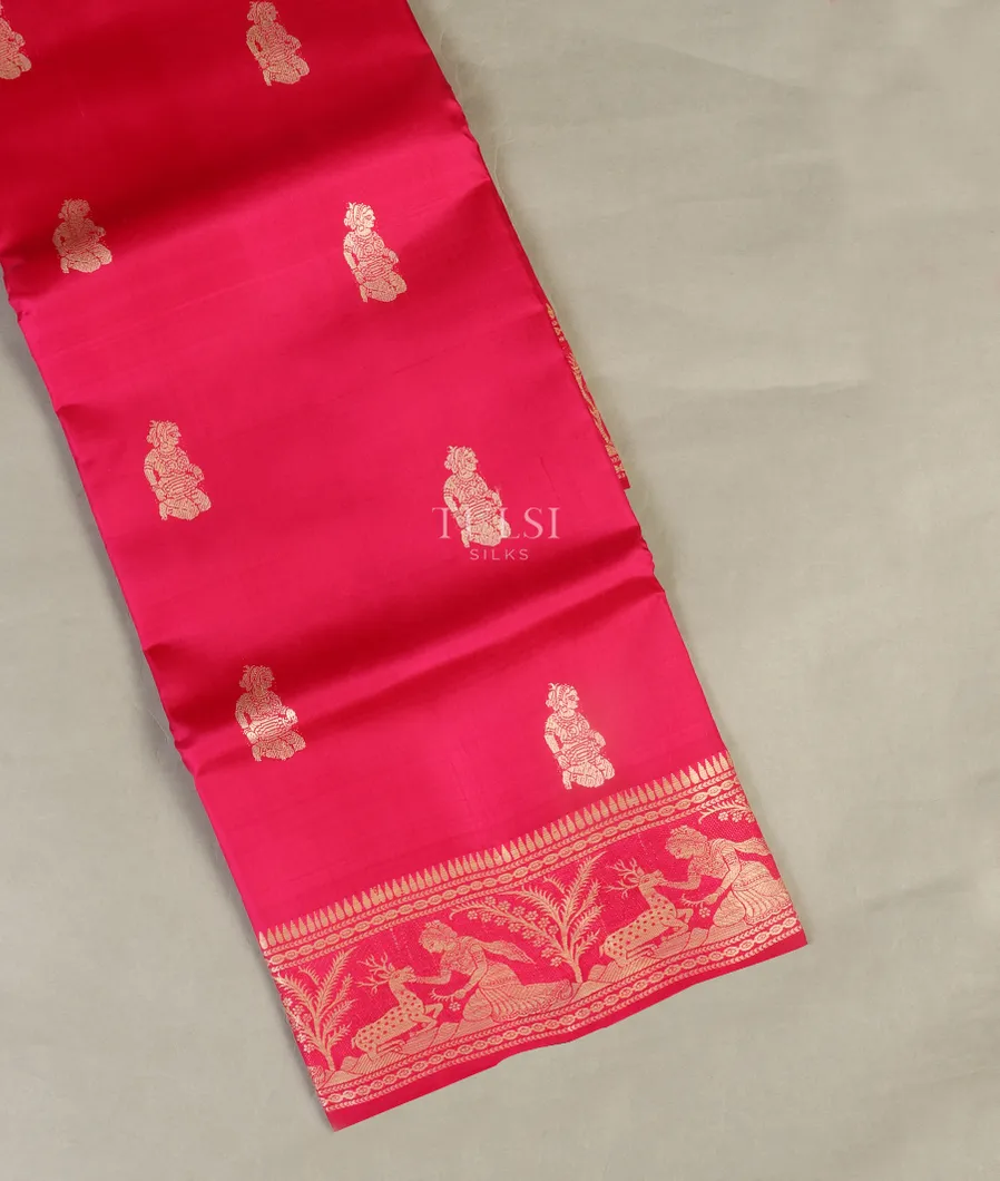 Magenta Baluchari Silk Saree T513093-image