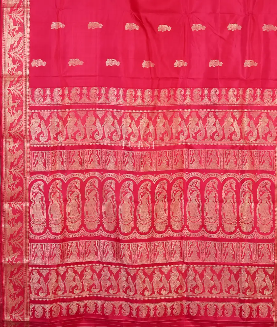 Magenta Baluchari Silk Saree T5130934