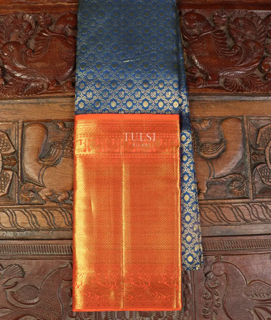 Blue Kanjivaram Silk Pavadai T378952-image