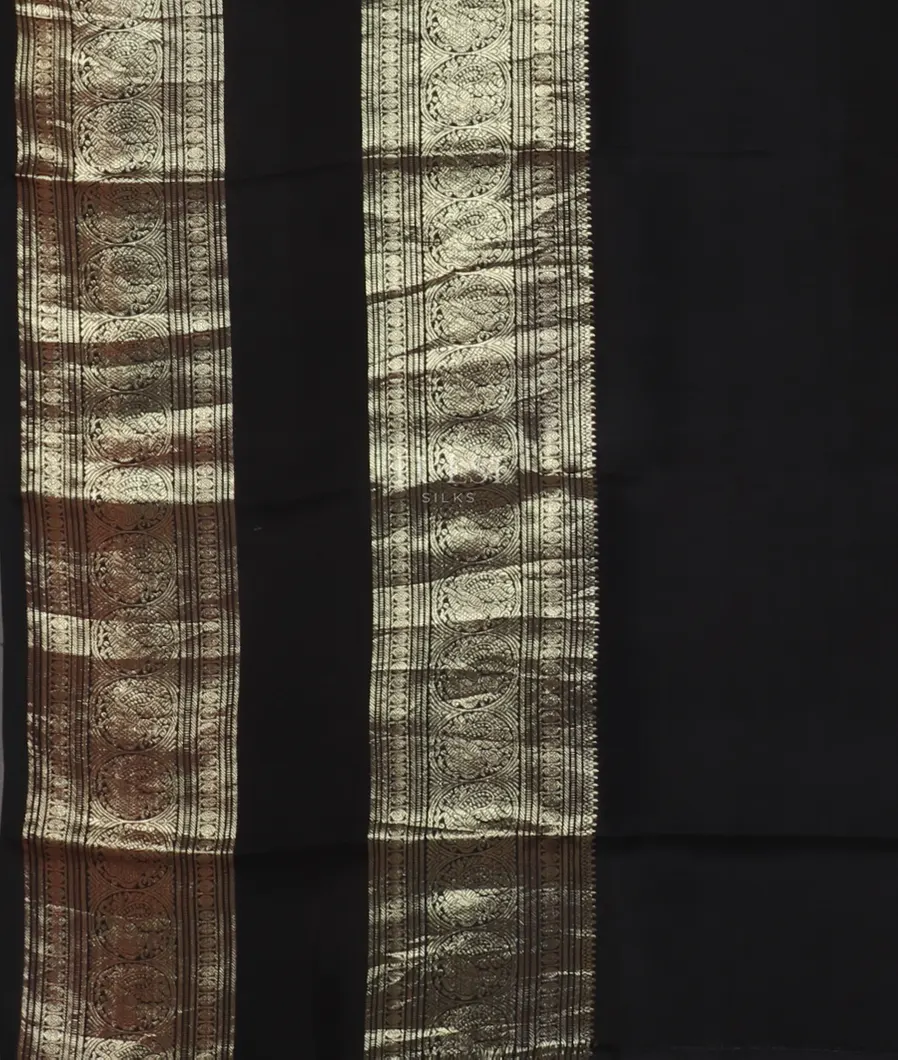 Black Printed Kanjivaram Silk Saree T4206273