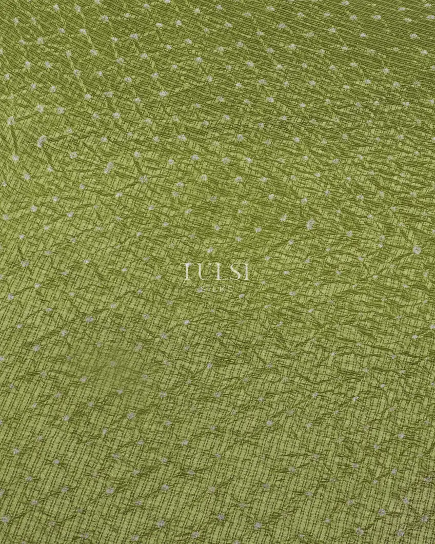 Green Bandhini Tussar Saree T5115624