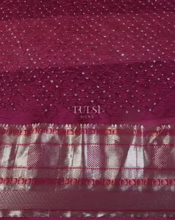 Pink Bandhini Tussar Saree T5115633