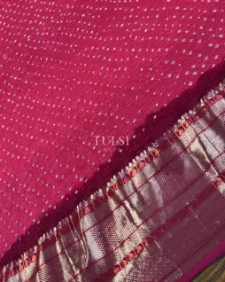 Pink Bandhini Tussar Saree T5115635
