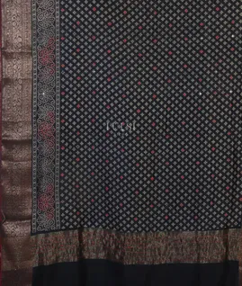 Blue Printed Cotton Saree T5081644