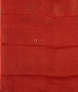 Red Tissue Tussar Printed Saree T5120083