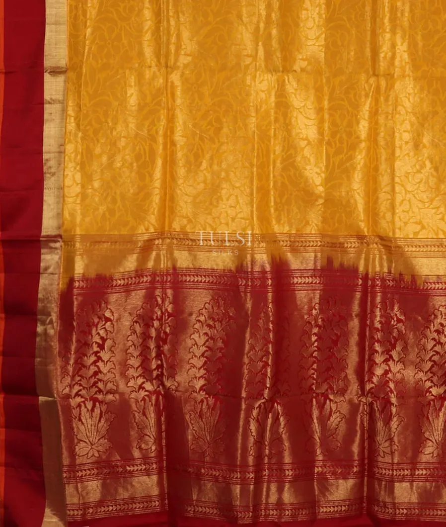Yellow Soft Silk Saree T381844