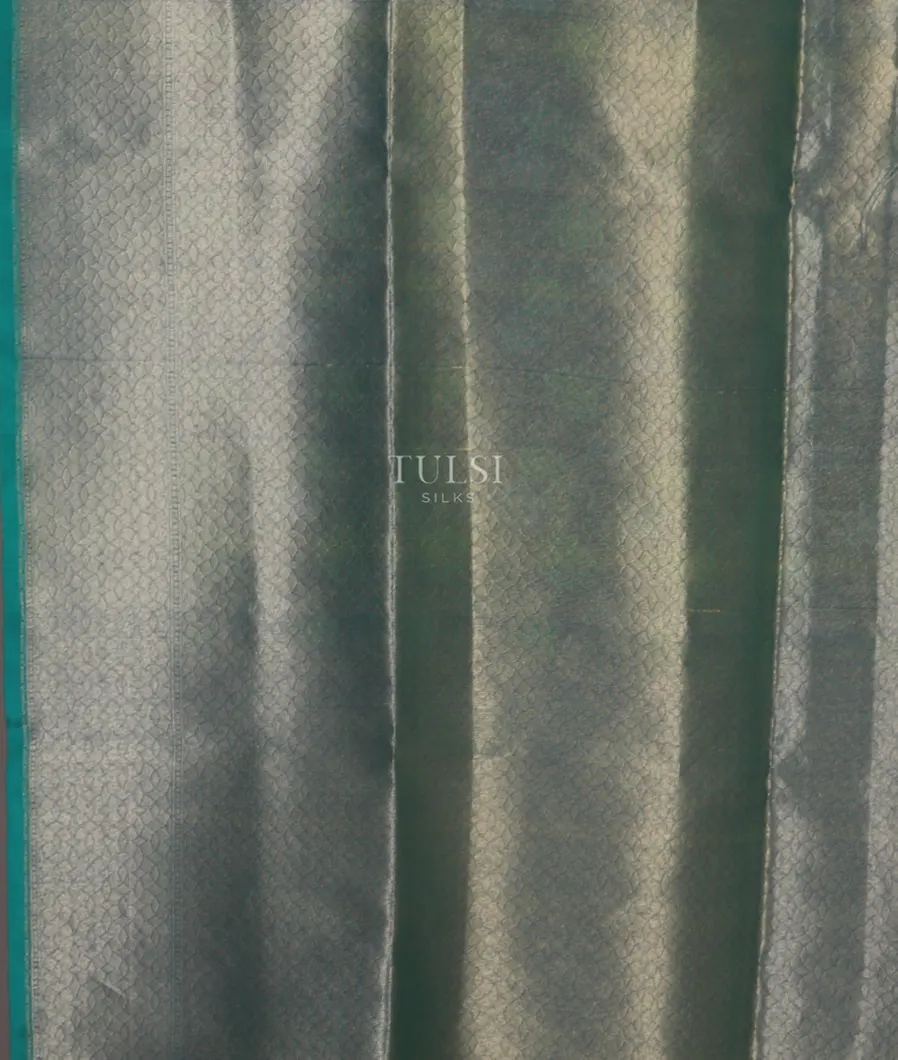 Blue Banaras Organza Saree T5103463