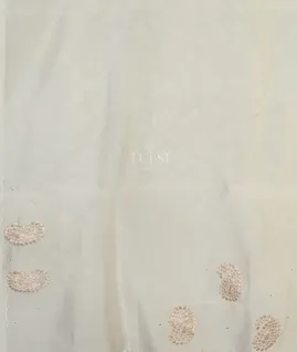 Off-White Kora Organza Embroidery Saree T5069183