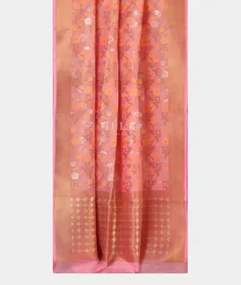 Pink Banaras Organza Saree T4835822