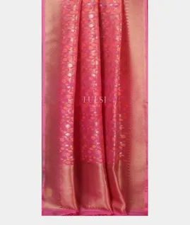Pink Banaras Organza Saree T5152012