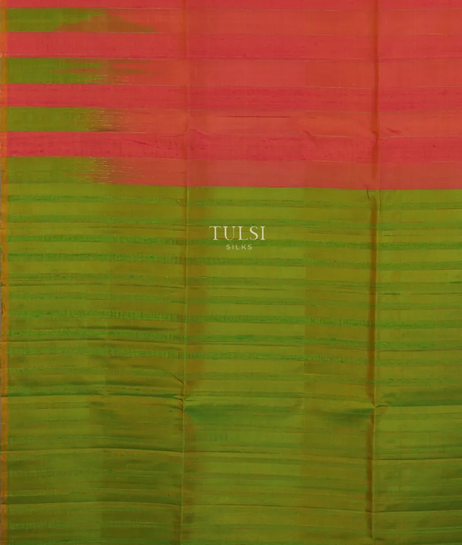 Orangish Pink Soft Silk Saree T5036474