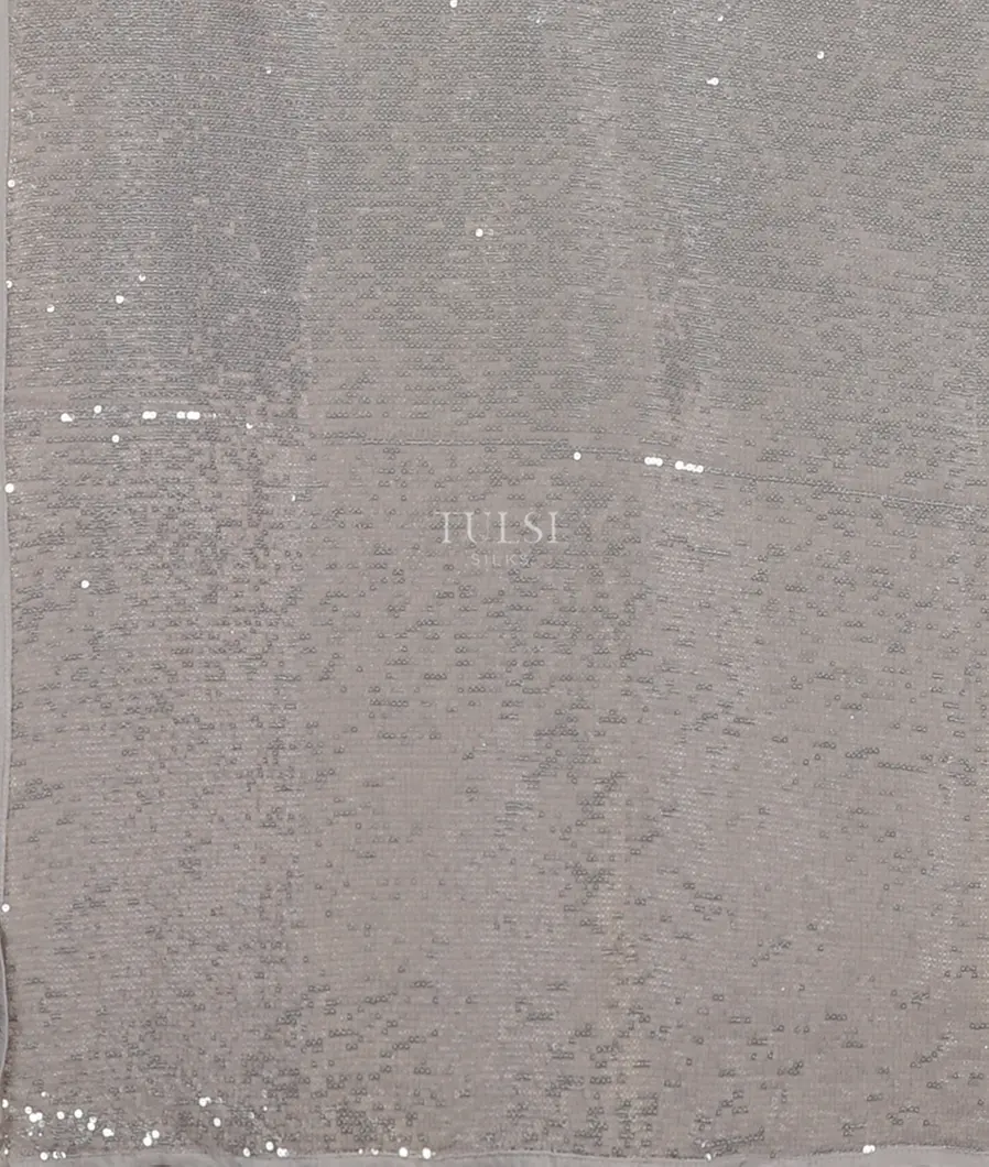 Bluish Grey Georgette Silk Embroidery Saree T4471004