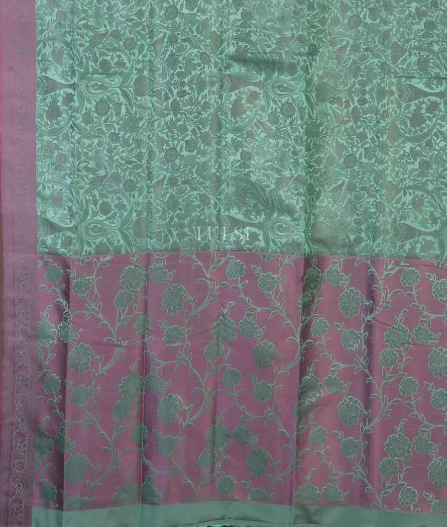Green Soft Silk Saree T5123354