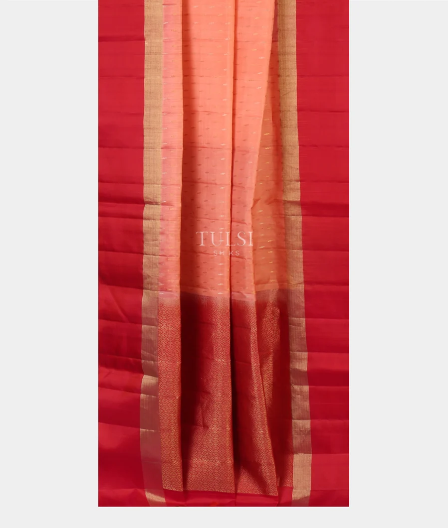 Peach Soft Silk Saree T5056742