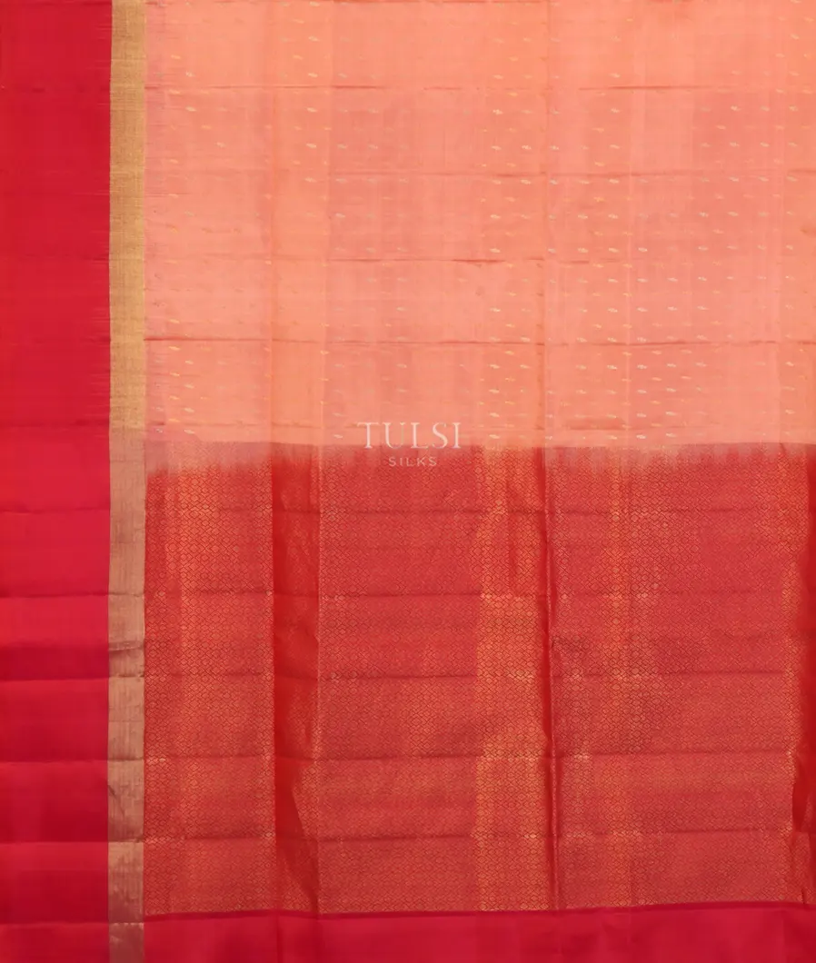 Peach Soft Silk Saree T5056744