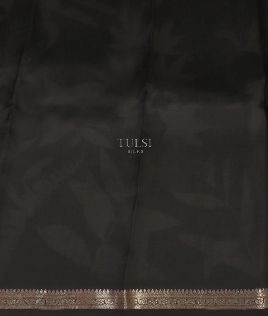 Black Kora Organza Printed Saree T5160093