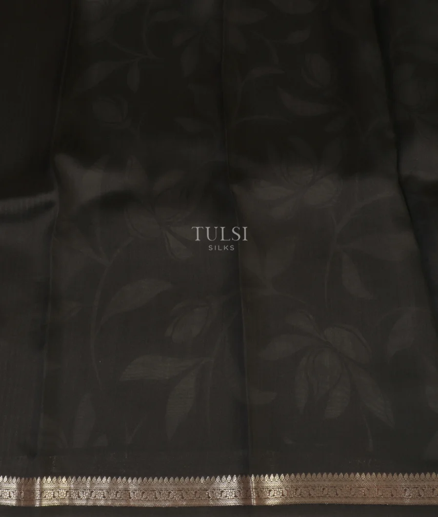 Black Kora Organza Printed Saree T5160123