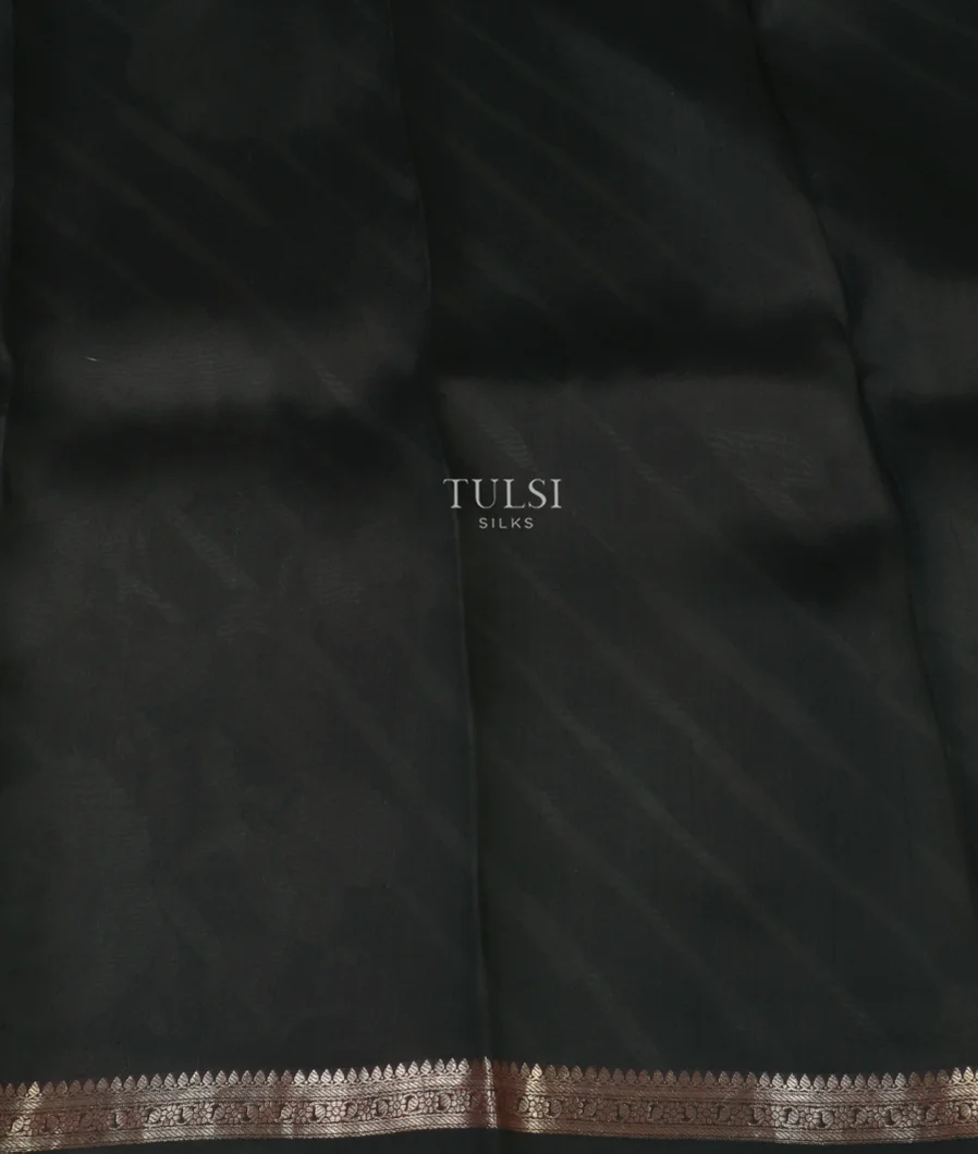 Black Kora Organza Printed Saree T5160103